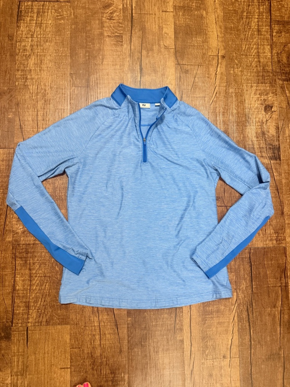 FootJoy Blue Quarter Zip Pullover • Athletic Golf Layer • Size Small